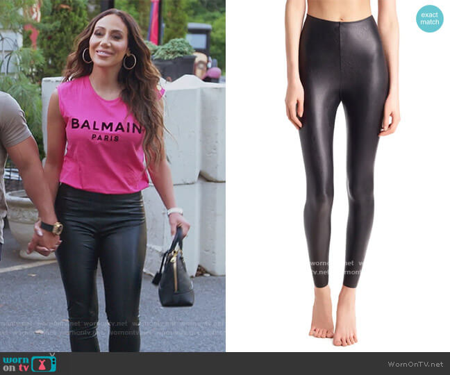 Commando Perfect Control Faux Leather Leggings worn by Melissa Gorga on The Real Housewives of New Jersey