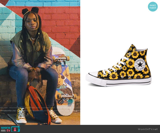 Converse Chuck Taylor All Star Hi Sunflower Sneaker worn by Naomi McDuffie (Kaci Walfall) on Naomi