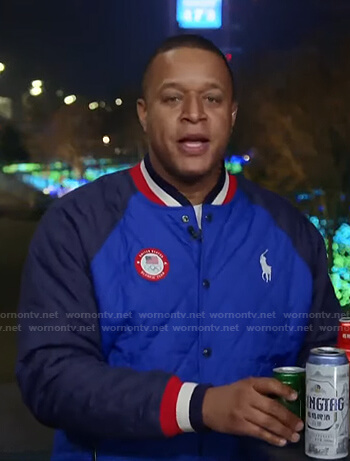 Craig’s blue padded varsity jacket on Today