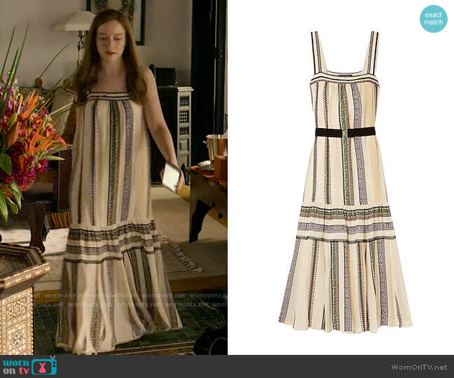 Derek Lam Long Dress worn by Anna Delvey (Julia Garner) on Inventing Anna