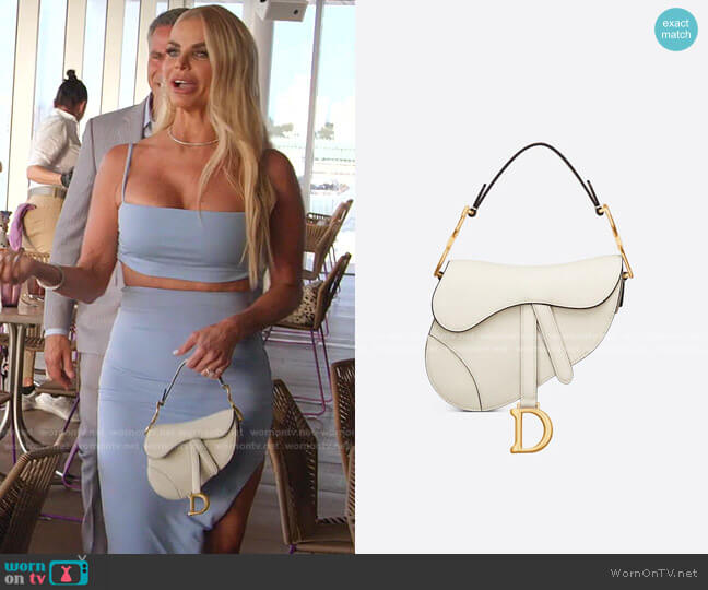 Dior Mini Saddle Bag worn by Alexia Echevarria (Alexia Echevarria) on The Real Housewives of Miami