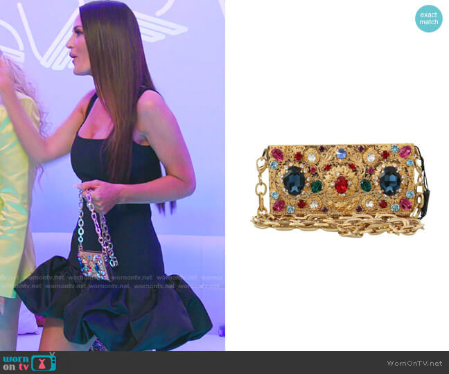Dolce & Gabbana Jewel Chain Shoulder Bag worn by Lisa Barlow on The Real Housewives of Salt Lake City