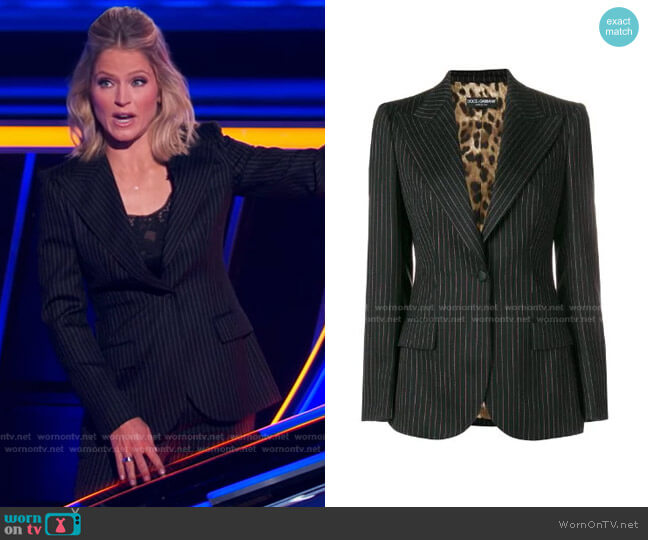 Dolce & Gabbana Single Breasted Blazer worn by Sara Haines on The Chase