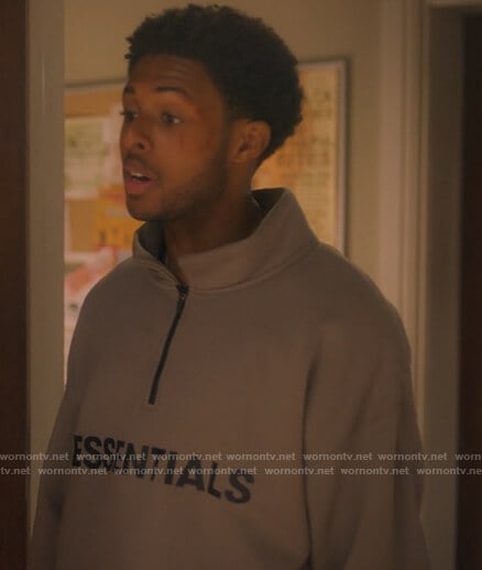 Doug’s gray Essentials sweater on Grown-ish