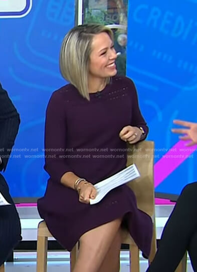 Dylan’s purple pointelle knit dress on Today