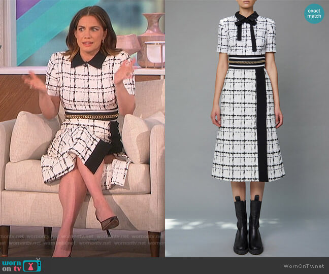 Elie Saab Tweed Midi Dress