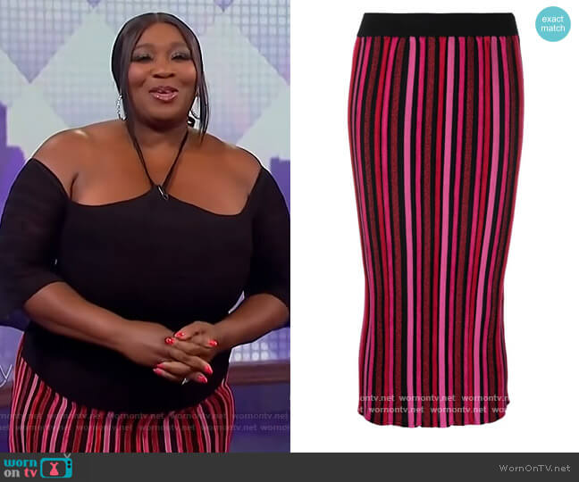 Emporio Armani Vertical-stripe pattern skirt