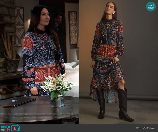 Farm Rio Crochet Maxi Dress worn by Harmony Miller (Inga Cadranel) on General Hospital