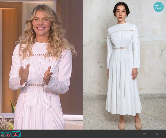 Collectiva Concepcion Frida Midi Dress worn by Amanda Kloots on The Talk
