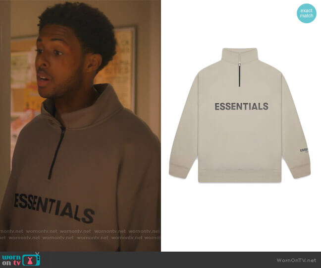 Fear of God Half Zip Sweater worn by Douglas Edwards (Diggy Simmons) on Grown-ish