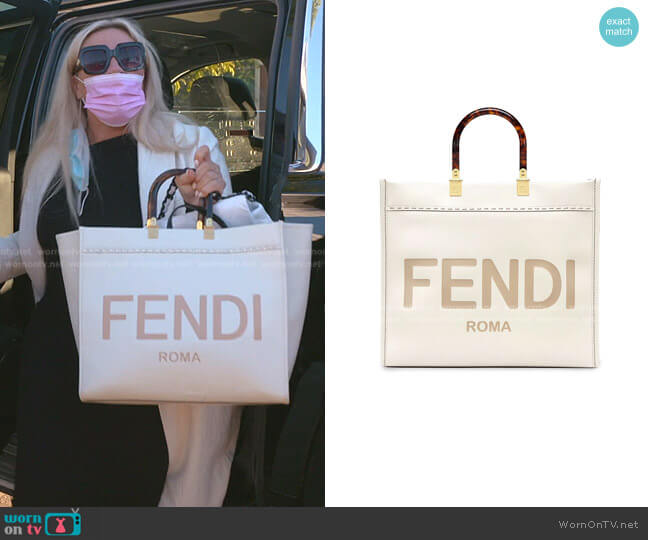Fendi Sunshine Tote Bag worn by Heather Gay on The Real Housewives of Salt Lake City