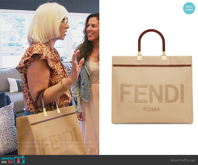 Fendi Medium Sunshine Tote Bag worn by Margaret Josephs on The Real Housewives of New Jersey