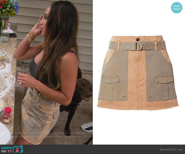 Frame Mini Skirt worn by Melissa Gorga on The Real Housewives of New Jersey