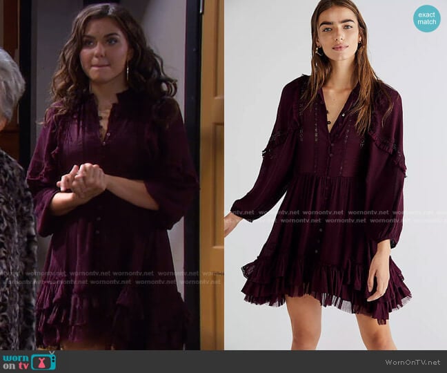 Free People Ambrosia Dress worn by Ciara Brady (Victoria Konefal) on Days of our Lives