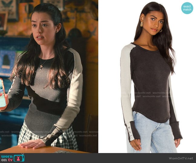 Free People Tasha Thermal worn by Annie Sullivan (Anneliese Judge) on Sweet Magnolias