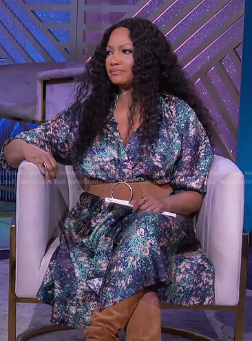 Garcelle’s abstract print wrap dress on The Real