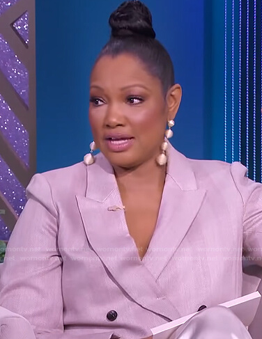 Garcelle’s ivory striped blazer on The Real