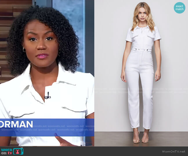 Good American Fit For Success Zippered Jumpsuit worn by Janai Norman on Good Morning America
