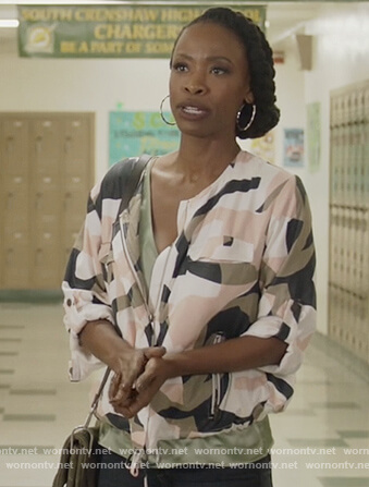 Grace’s camo print jacket on All American