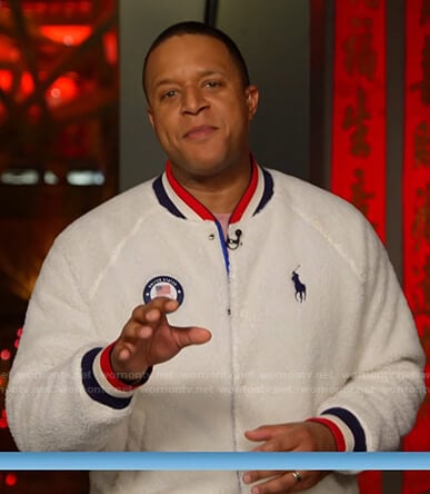 Craing’s white bomber jacket on Today