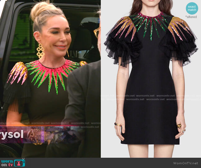 Gucci Sequin-Embroidered Tulle Dress worn by Marysol Patton (Marysol Patton) on The Real Housewives of Miami