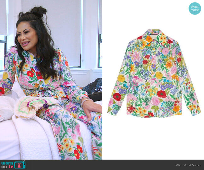 Gucci x Ken Scott Floral-Print Shirt worn by Jen Shah on The Real Housewives of Salt Lake City