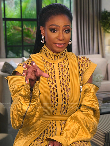 Guerdy’s yellow lace-up dress on The Real Housewives of Miami