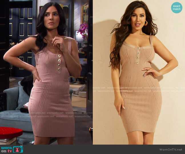 Guess Leona Sweater Dress worn by Gabi Hernandez (Camila Banus) on Days of our Lives