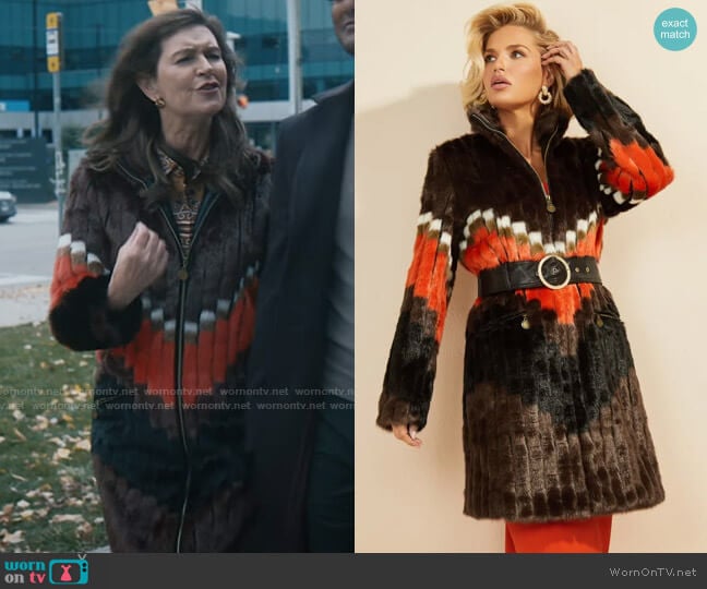 Guess Judy Faux Fur Coat worn by Vivian Katz (Wendy Crewson) on Good Sam
