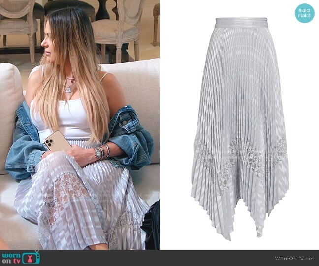 Intermix Liz Pleated Midi Skirt worn by Adriana de Moura (Adriana de Moura) on The Real Housewives of Miami