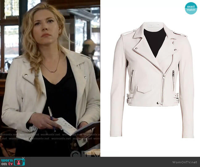 IRO Ashville Jacket in White worn by Jenny Hoyt (Katheryn Winnick) on Big Sky