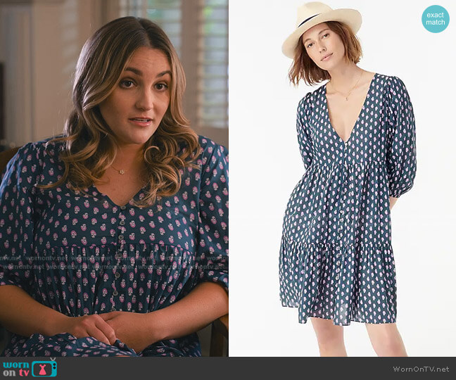 J. Crew Tiered Cotton Voile Beach Dress in Best Buds worn by Noreen Fitzgibbons (Jamie Lynn Spears) on Sweet Magnolias
