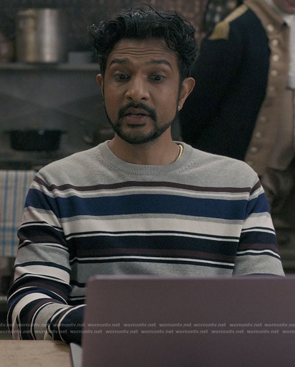 Jay’s striped sweater on Ghosts