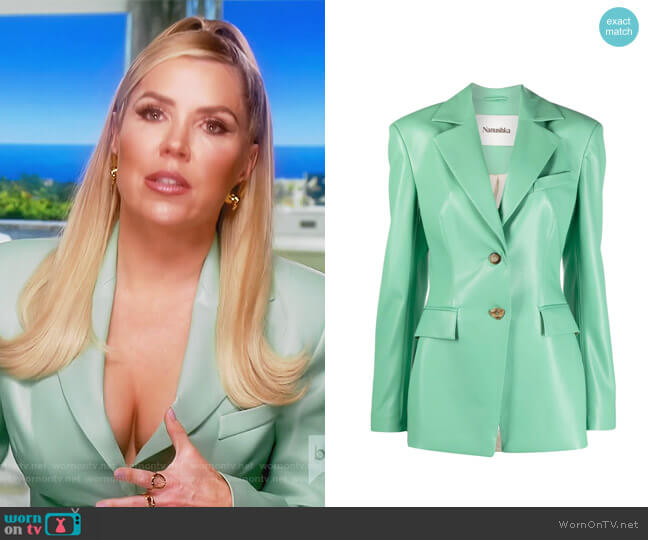 Nanushka Single Breasted Fitted Blazer worn by Dr. Jen Armstrong on The Real Housewives of Orange County