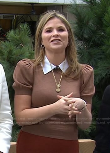Jenna’s brown collared sweater on Today