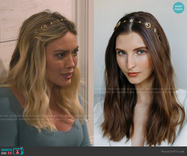 Jennifer Behr Nadir Headband worn by Sophie (Hilary Duff) on How I Met Your Father