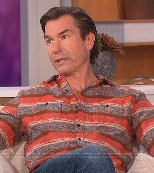 Jerry’s striped button down shirt on The Talk