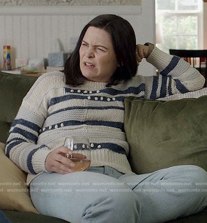 Jodie’s dot and stripe sweater on Pivoting