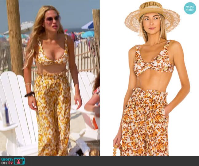 Jonathan Simkhai Lexi Bikini Top worn by Jackie Goldschneider on The Real Housewives of New Jersey