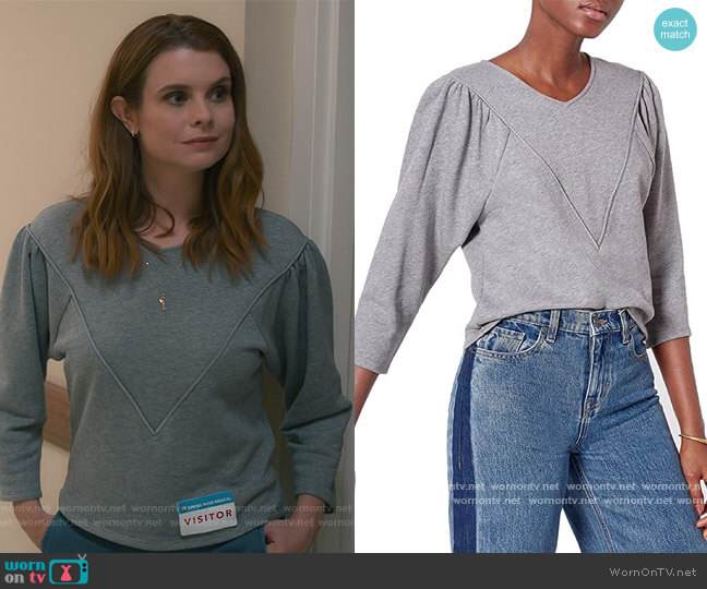 Joie Marisa Sweatshirt worn by Maddie Townsend (JoAnna Garcia Swisher) on Sweet Magnolias