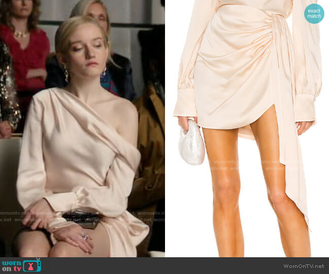 Jonathan Simkhai Mae Skirt worn by Anna Delvey (Julia Garner) on Inventing Anna