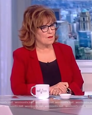 Joy’s red blazer with smocked waist on The View