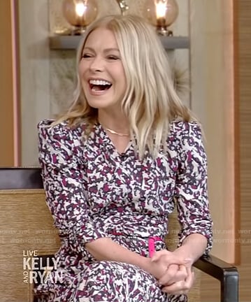 Kelly’s abstract print dress on Live with Kelly and Ryan