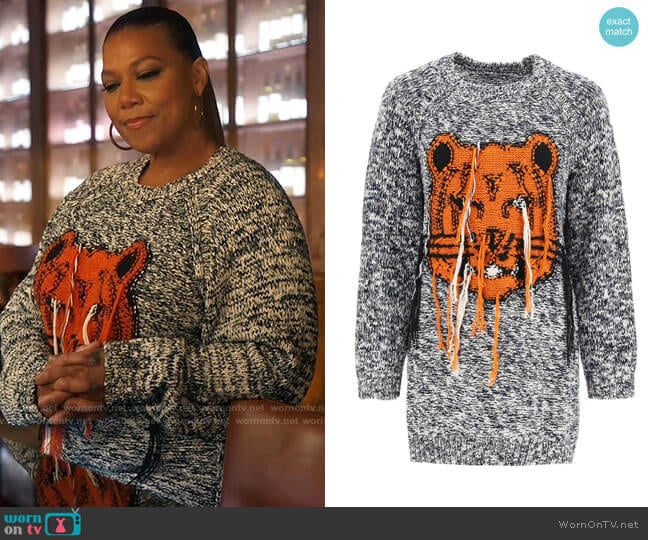 Tiger Head Motif Sweater Tiger at Kenzo worn by Robyn McCall (Queen Latifah) on The Equalizer