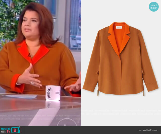 Lafayette 148 Lawson Reversible Jacket worn by Ana Navarro on The View