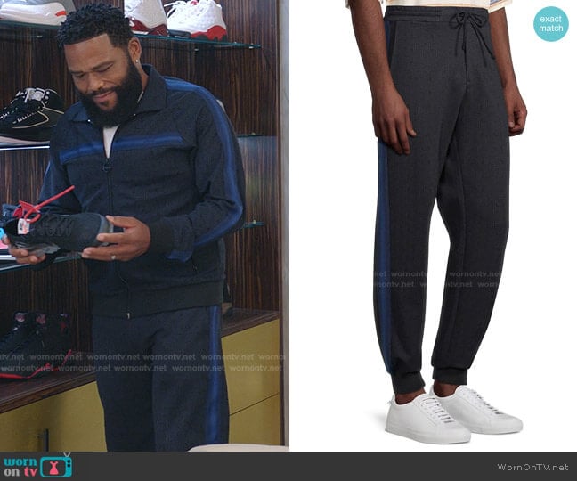 Lanvin Ribbed Track Suit Pants worn by Andre Johnson (Anthony Anderson) on Black-ish