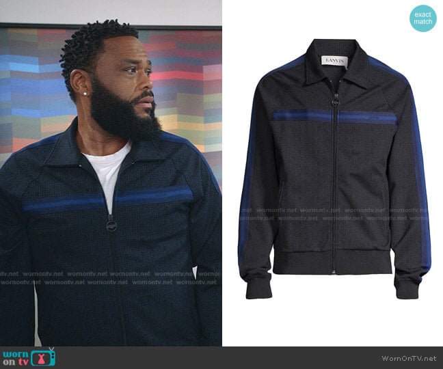 Lanvin Track Suit Zip-Up Jacket worn by Andre Johnson (Anthony Anderson) on Black-ish