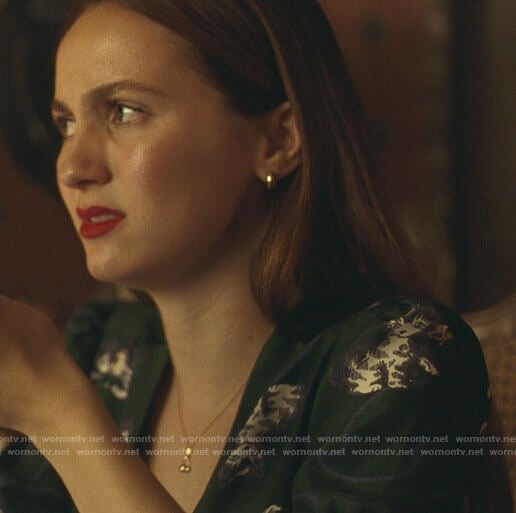 Lexi’s green cat print dress on Euphoria