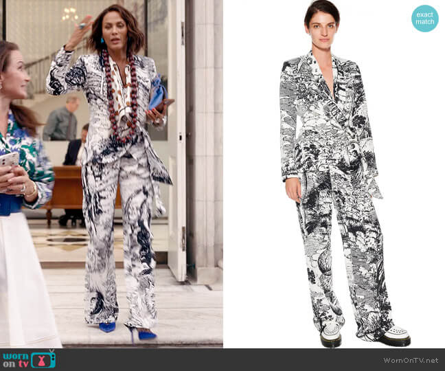 Libertine Modern Toile Wrap Jacket worn by Lisa Todd Wexley (Nicole Ari Parker) on And Just Like That