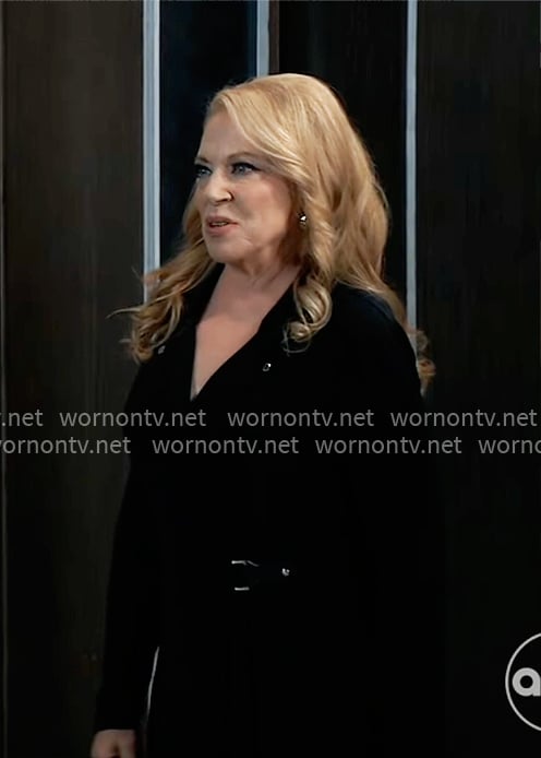 Liesl’s black blazer dress on General Hospital